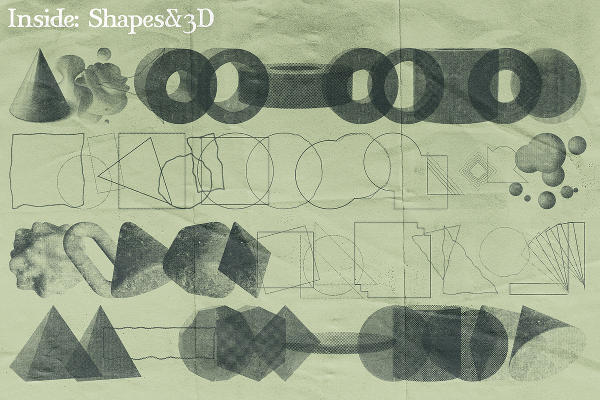 True Halftone Collection 1350+ Objects