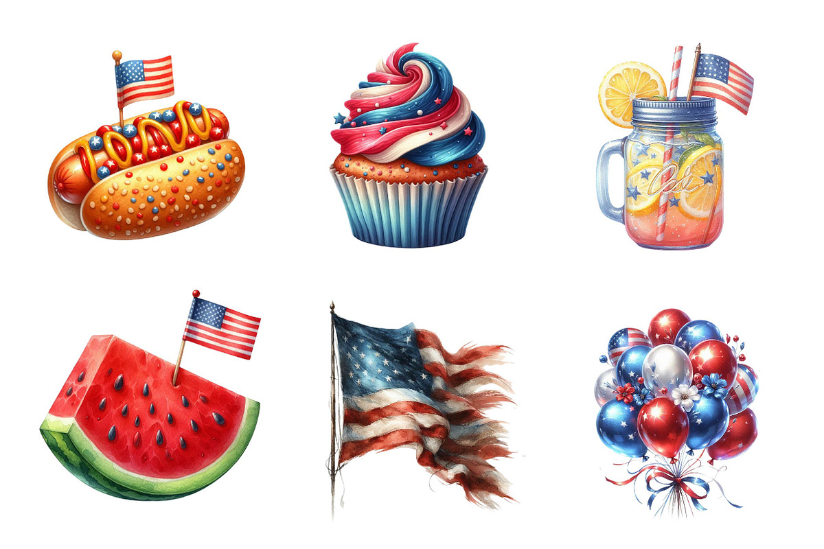 4th of July Sublimation Clipart, an Illustration by CreationArt (Photo 5 of 5)