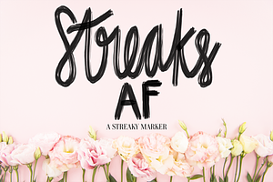 Streaks AF Procreate Lettering Brush