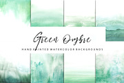 Green ombre watercolor, a Texture Graphic by GraphicRain (Thumbnail 1 of 5)