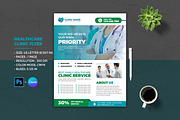 Healthcare Clinic Promotional Flyer, a Flyer Template by Designscozy (Thumbnail 1 of 5)