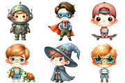 Quirky Little Boys Clipart Bundle, an Illustration by Daily.Designs (Thumbnail 3 of 5)