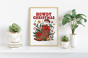 Howdy Christmas Cowboy Santa PNG, an Illustration by Craft Nest (Thumbnail 3 of 6)