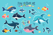 Cute fish and sealife design bundle, an Object Graphic by Doodle emporium (Thumbnail 2 of 11)