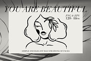 you are beautiful. simple line set, a Person Illustration by heyXeni (Thumbnail 1 of 8)