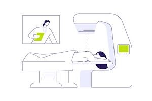 Radiotherapy abstract concept vector, a Healthcare Illustration by Visual Generation