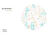 Summer Doodles And Patterns, a Graphic by kh_cat (Thumbnail 4 of 4)