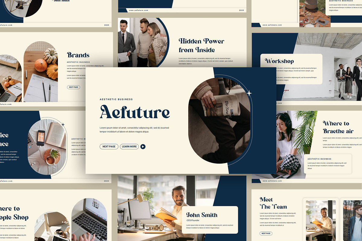 AEFUTURE POWERPOINT TEMPLATE, a Presentation Template by Azruca (Photo 1 of 6)