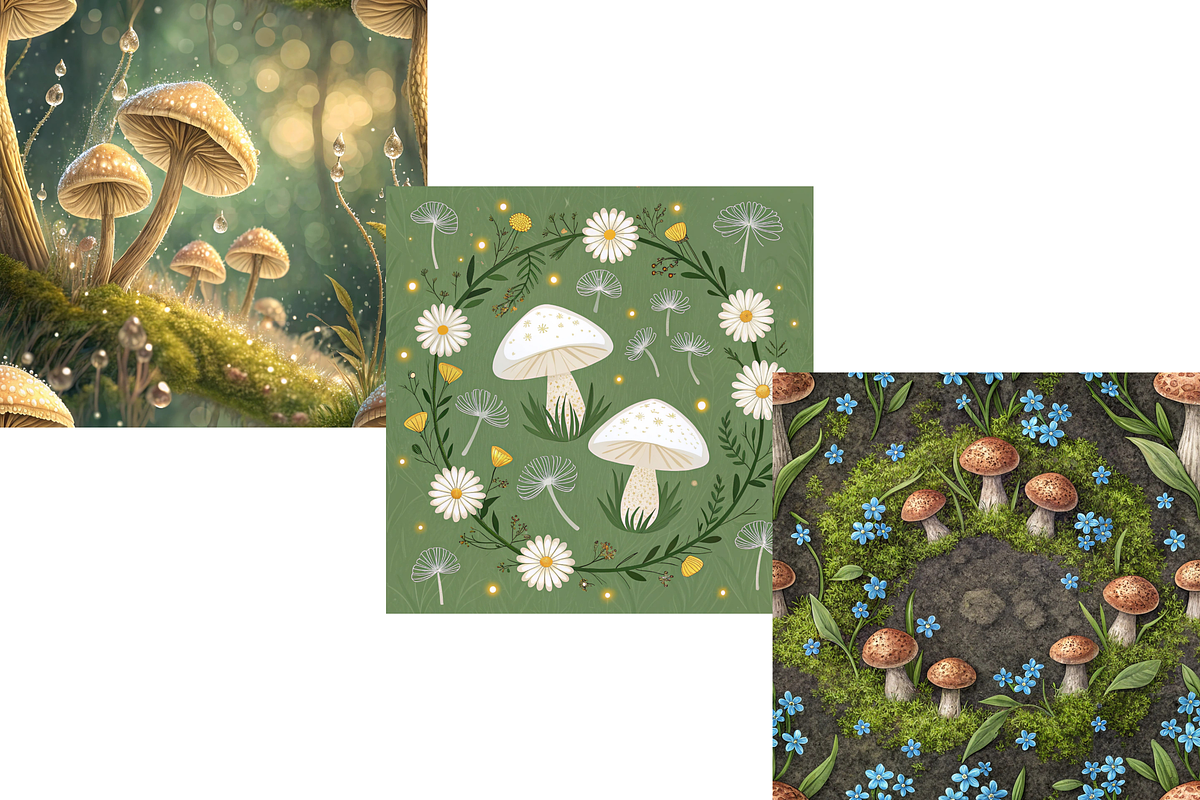 Summer Fairy Ring Seamless Pattern, a Pattern Graphic by FloridPrintables (Photo 5 of 13)