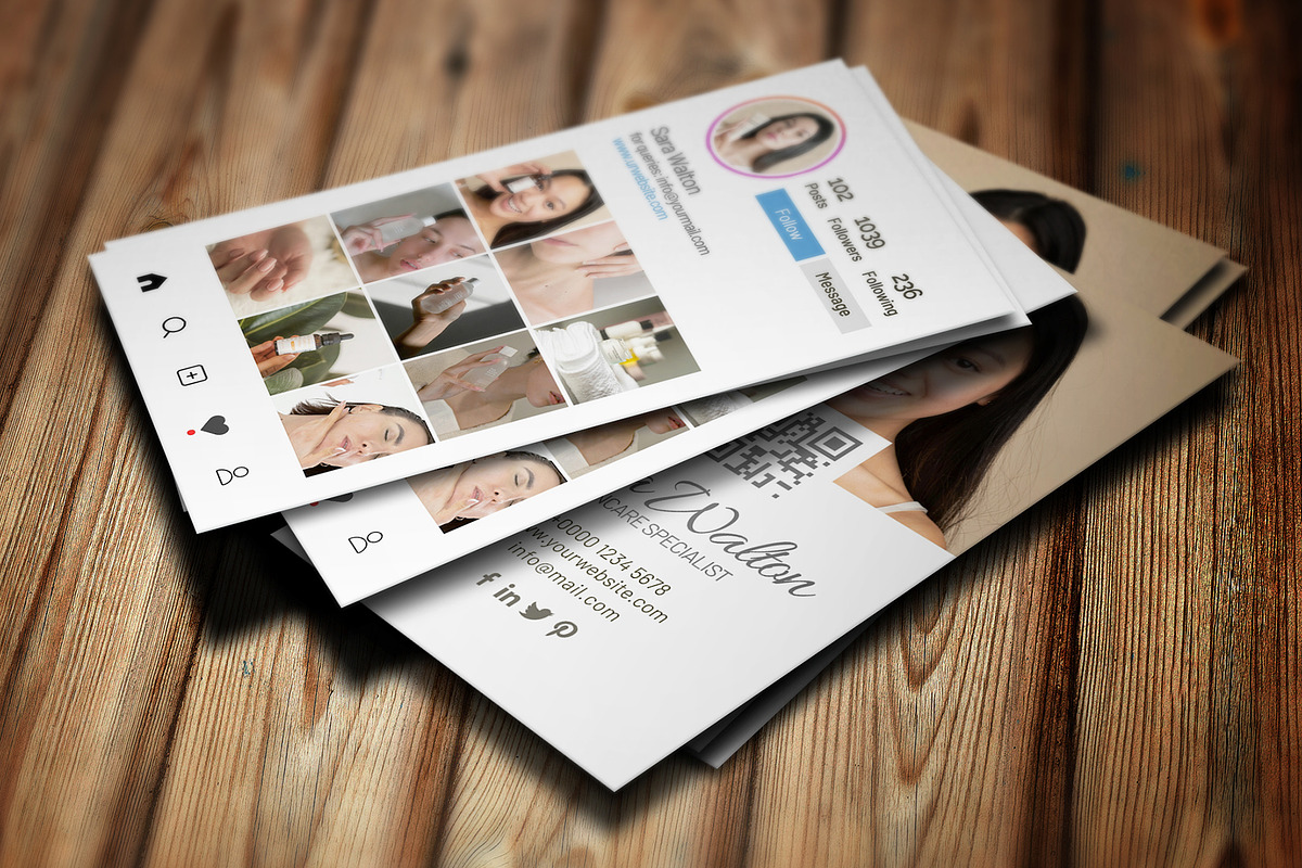 Canva Instagram Business Card, a Business Card Template by Saman Osama (Photo 3 of 7)