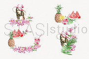 Tropical Summer Watercolor Clipart, a Decorative Illustration by STASIstudio (Thumbnail 3 of 3)