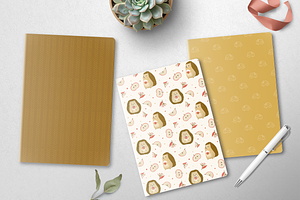 Autumn Hedgehogs Pattern Collection