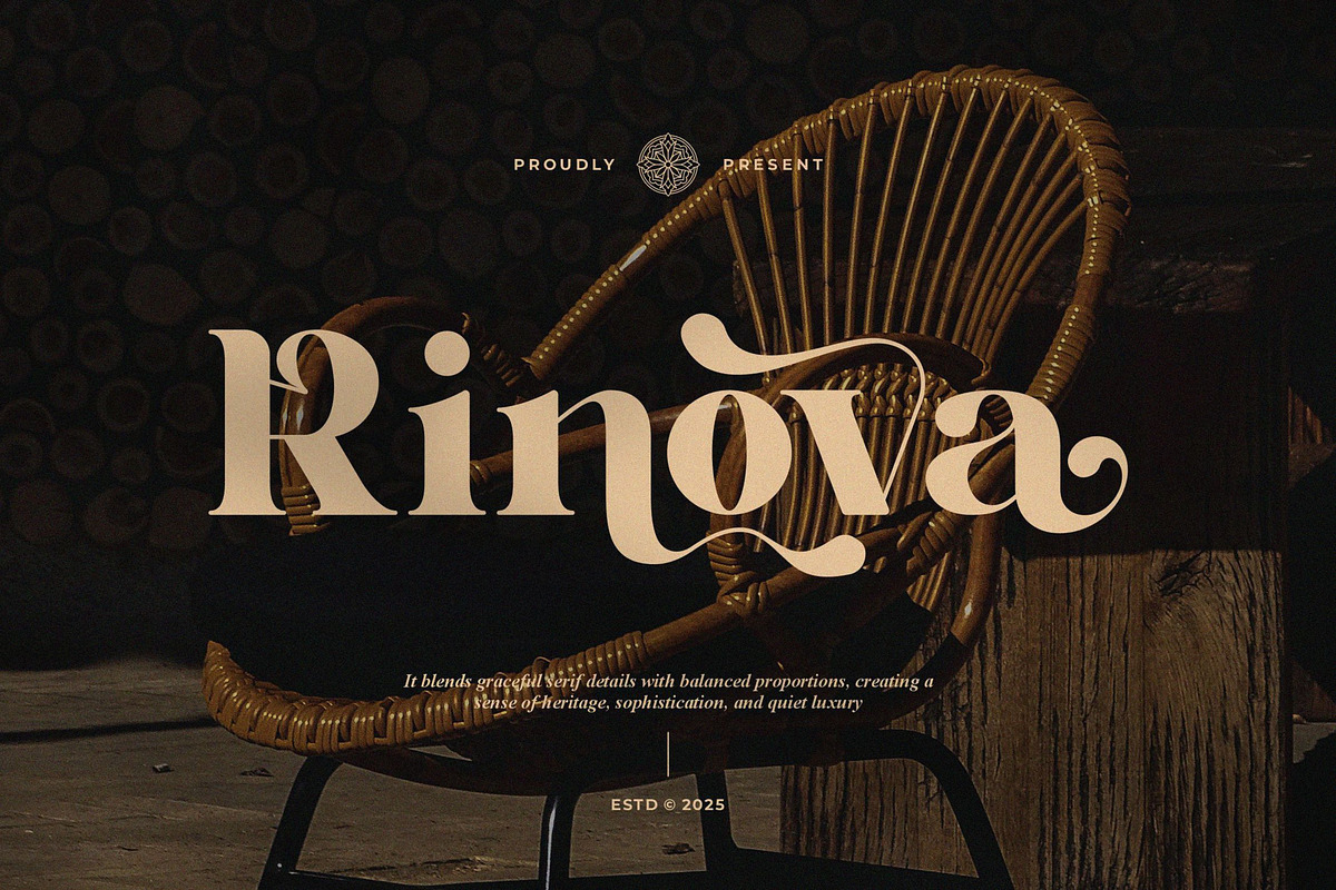 Rinova || Modern Vintage Serif Font, a Serif Font by Ermedia Studio (Photo 1 of 10)