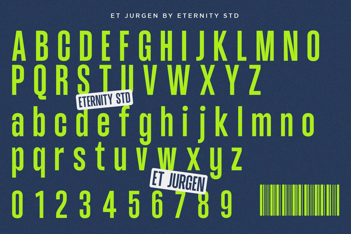 ET Jurgen -New Modern Condensed Font, a Sans Serif Font by Eternity Studio (Photo 5 of 12)