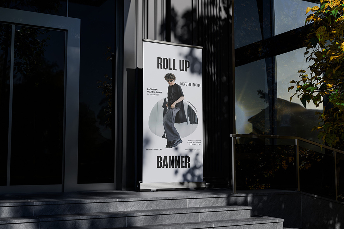 High Quality Roll Up Banner Mockup, a Product Mockup by AKMAL STUDIO (Photo 2 of 5)