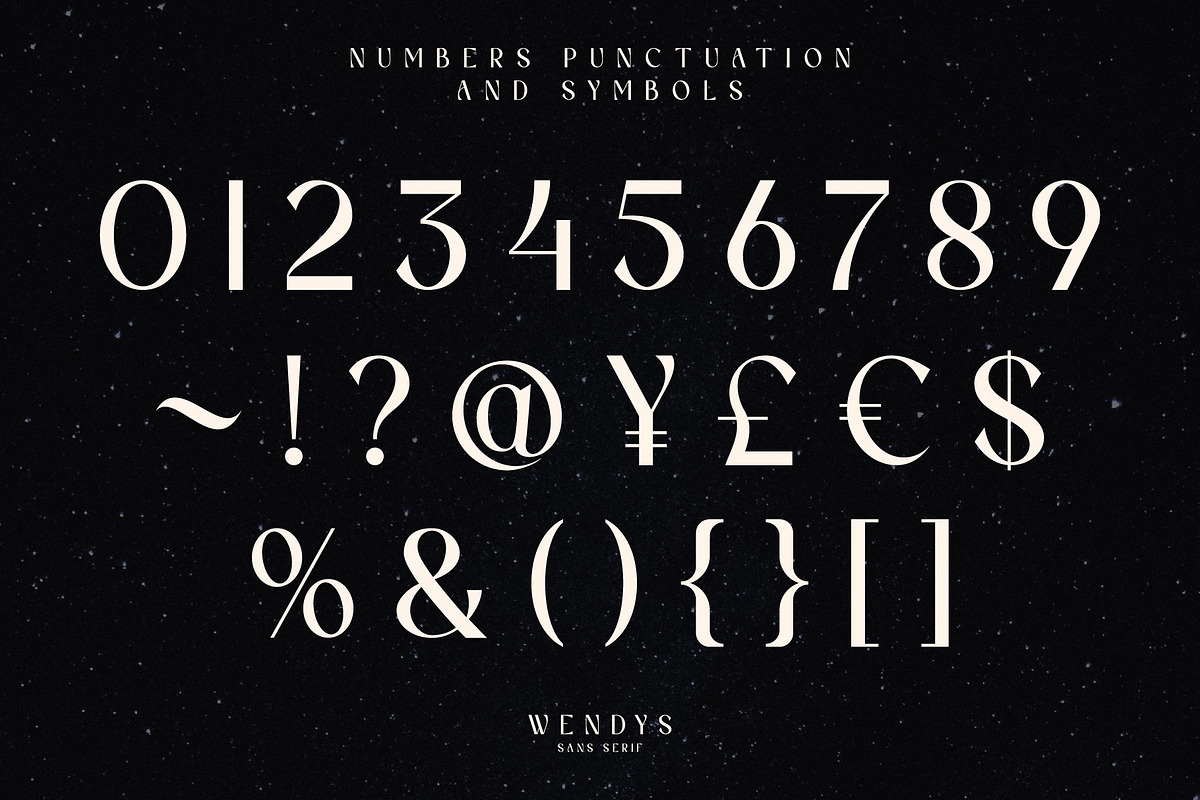Wendys | Modern and chic Sans Serif, a Sans Serif Font by roomspace creative lab (Photo 14 of 14)