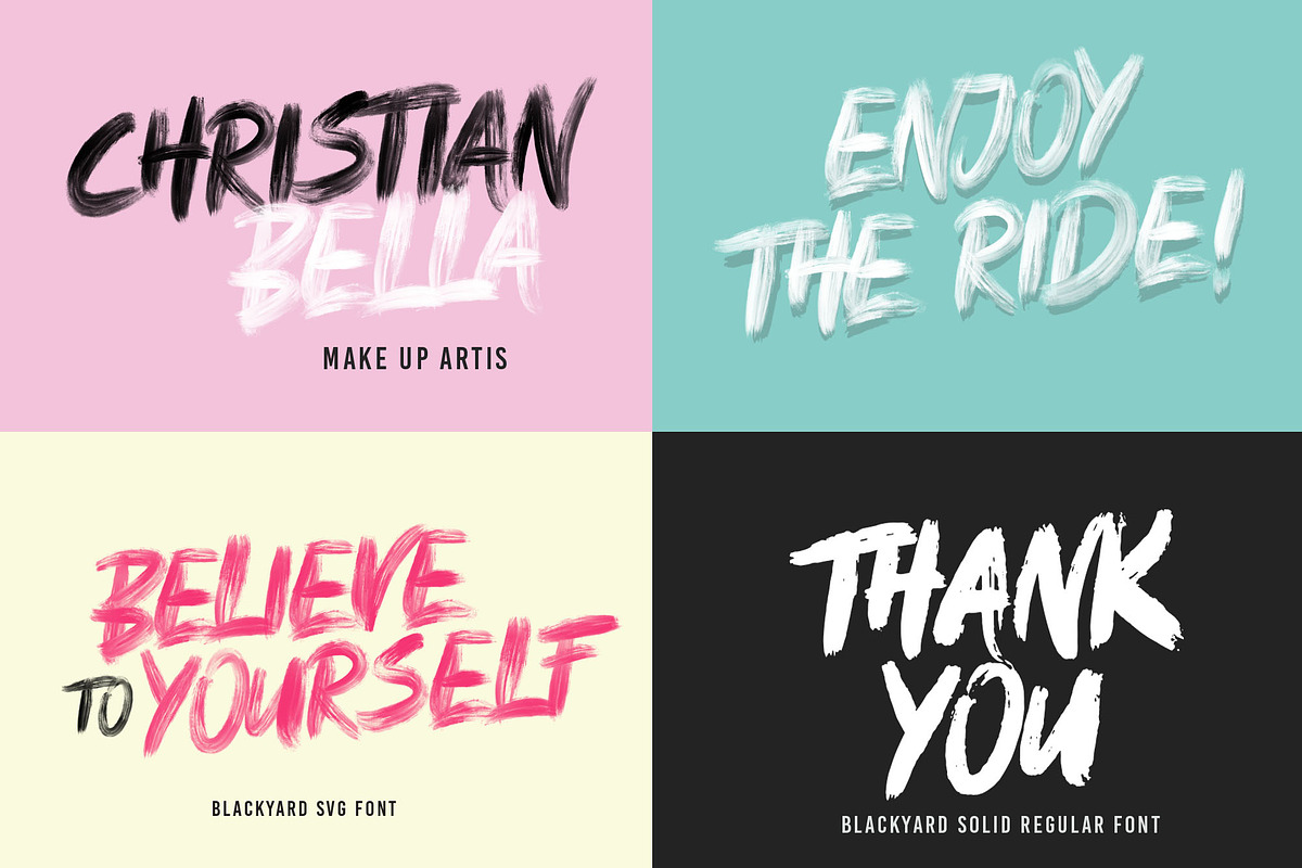 Blackyard OpenType - SVG Font preview 2