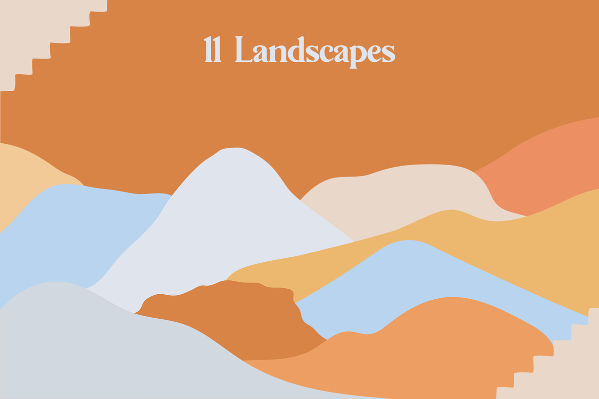 Shapes and Landscapes Collection, a Texture Illustration by Aiden Walker (Photo 3 of 9)