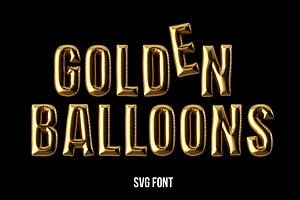 Golden Balloons Font