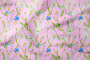 Hand Drawn Crayon Wildflowers, a Pattern Graphic by Lucyinyourheart (Thumbnail 7 of 10)