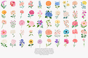 Flower Clipart Huge Bundle, a Decorative Illustration by Patishop Art (Thumbnail 10 of 11)