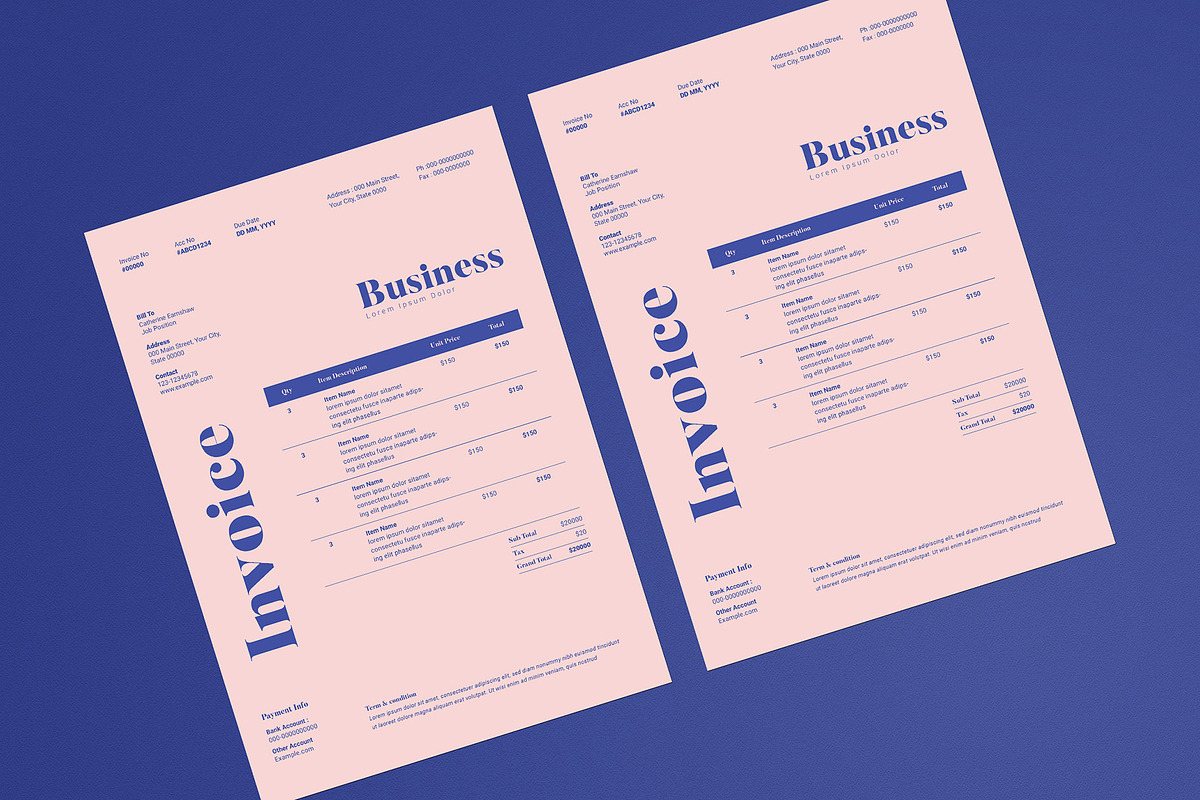 Invoice Template, a Stationery Template by Guuver (Photo 3 of 4)