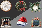 Cute Christmas Day Clipart, an Illustration by Black Bird Studio (Thumbnail 2 of 6)