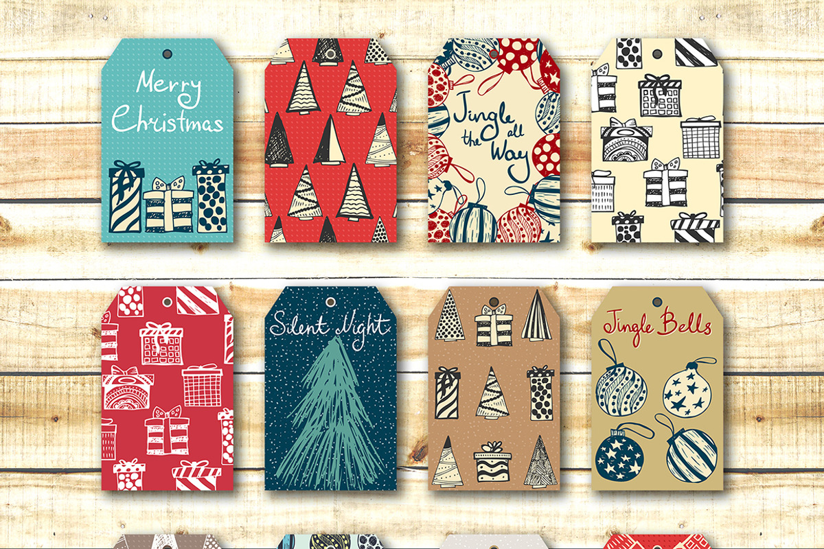 Set of 40 christmas gift tags, a Pattern Graphic by SomStock (Photo 2 of 5)