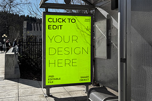Bus Stop Display Mockup, an Advertising Mockup by Voar Mockups