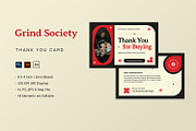Grind Society - Thank You Card, a Print Template by StreaksideStd (Thumbnail 1 of 3)