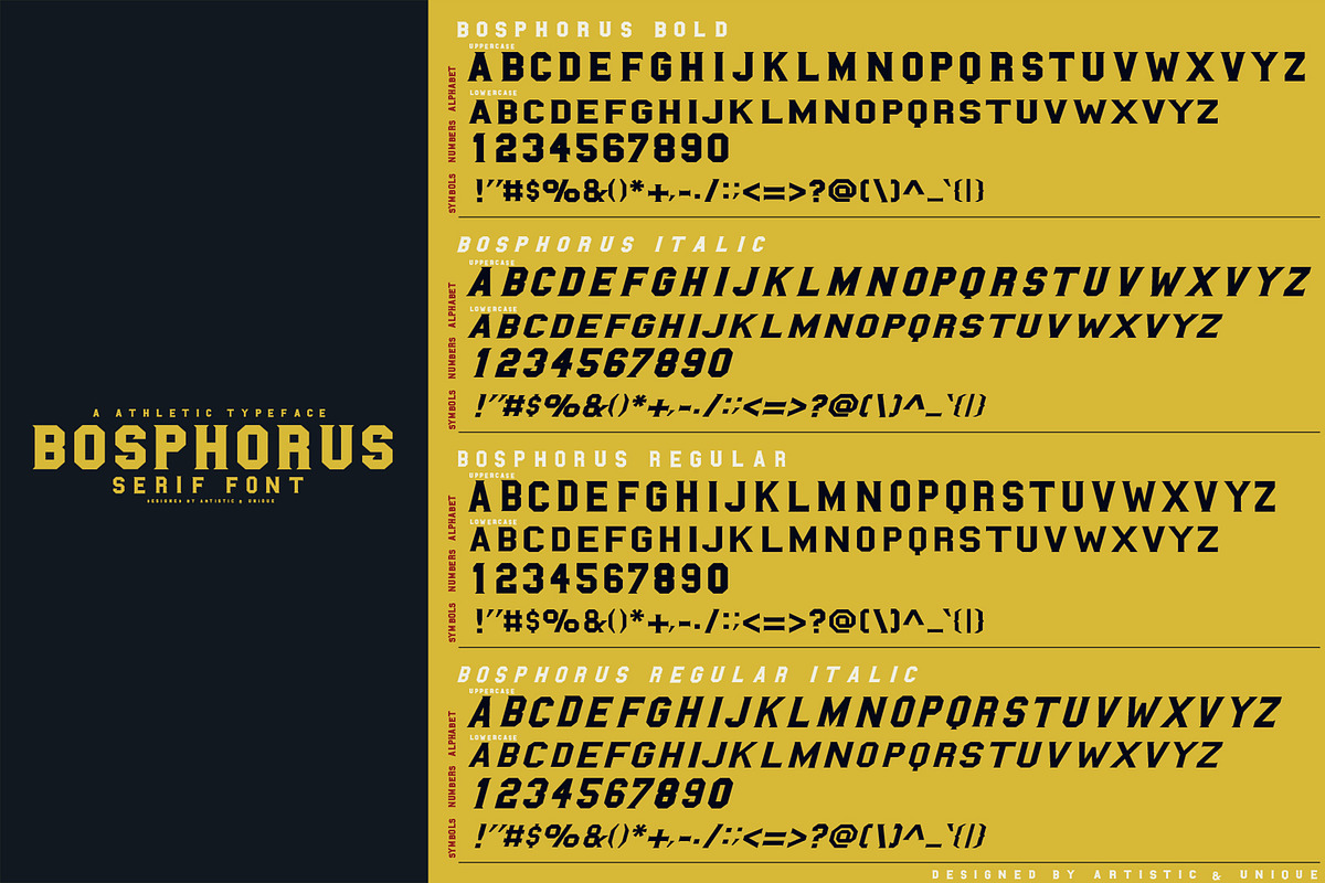 BOSPHORUS Serif font preview 2