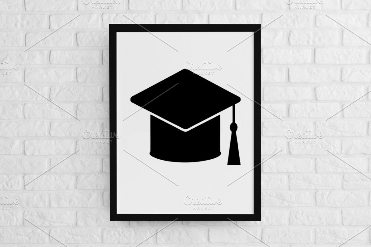 Graduates Caps Silhouette SVG, an Education Illustration by newminddesign (Photo 2 of 3)