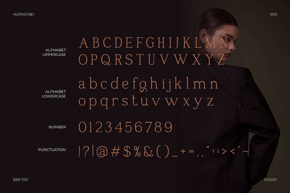 Quigaro – Elegant Serif Typeface, a Serif Font by Vadovastd (Photo 7 of 7)