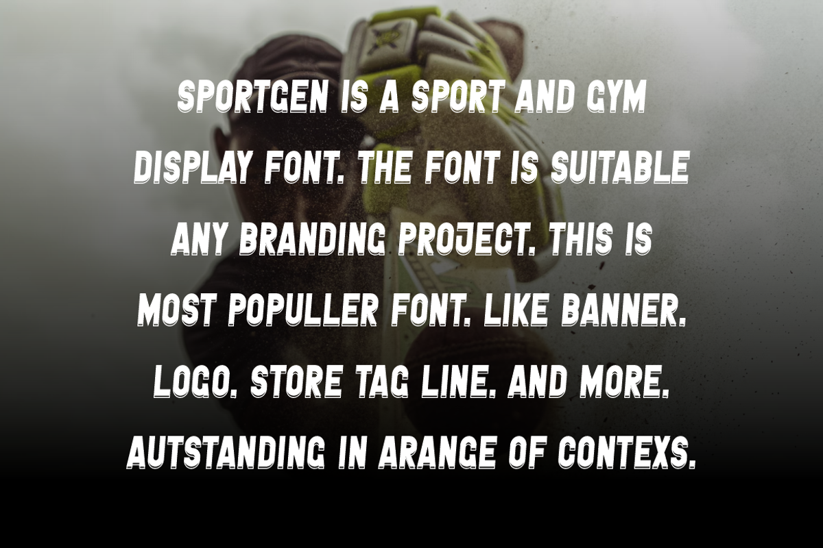 Sportgen - Gym Sport Display Font, a Sans Serif Font by QR Design Studio (Photo 5 of 6)