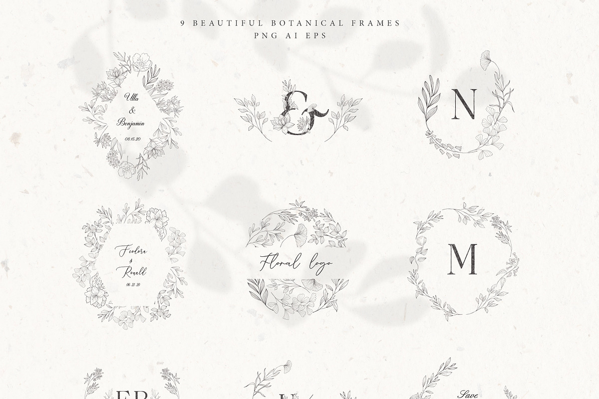 Botanical Alphabet & Monograms., a Decorative Illustration by Designwork (Photo 11 of 18)
