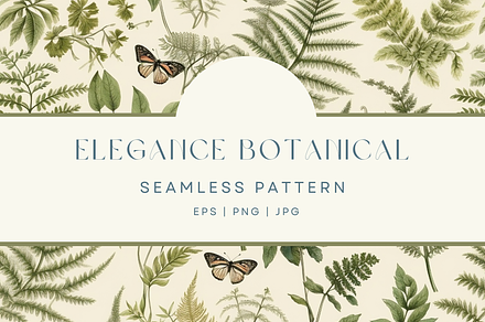 Botanical Ferns Seamless Pattern, a Pattern Graphic by Pattern Pulse