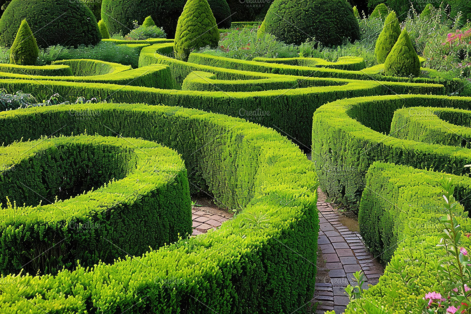A sprawling maze made of green hedge, a Photo by Iftikhar Alam