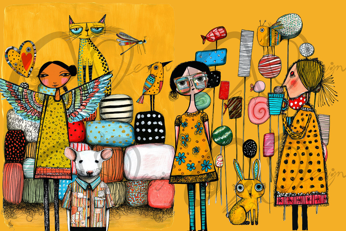 Playful Portraits & Patterns, a Person Illustration by NiiiNArt (Photo 7 of 7)