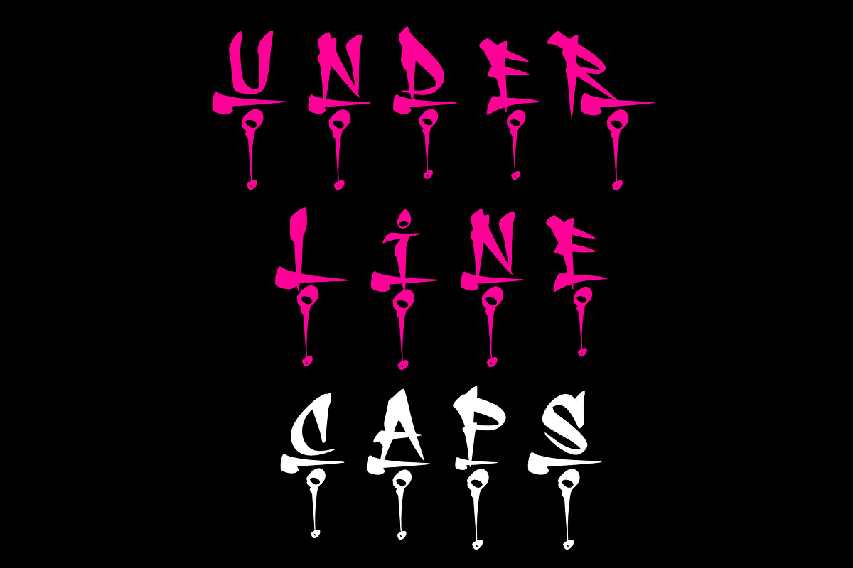 UNDERLINE CAPS, a Blackletter Font by Beau Hopps Design (Photo 6 of 6)