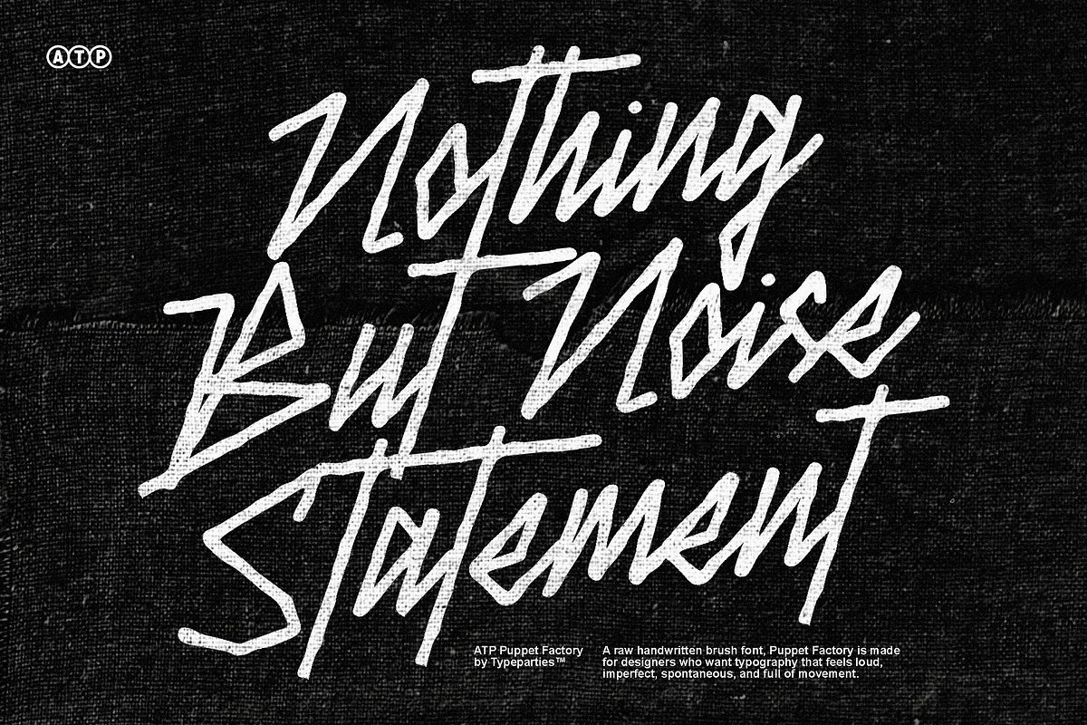 Puppet Factory - Handwritten Font, a Script Font by Typeparties (Photo 1 of 11)