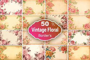 Vintage Floral Border Background, a Texture Graphic by Forhadx5