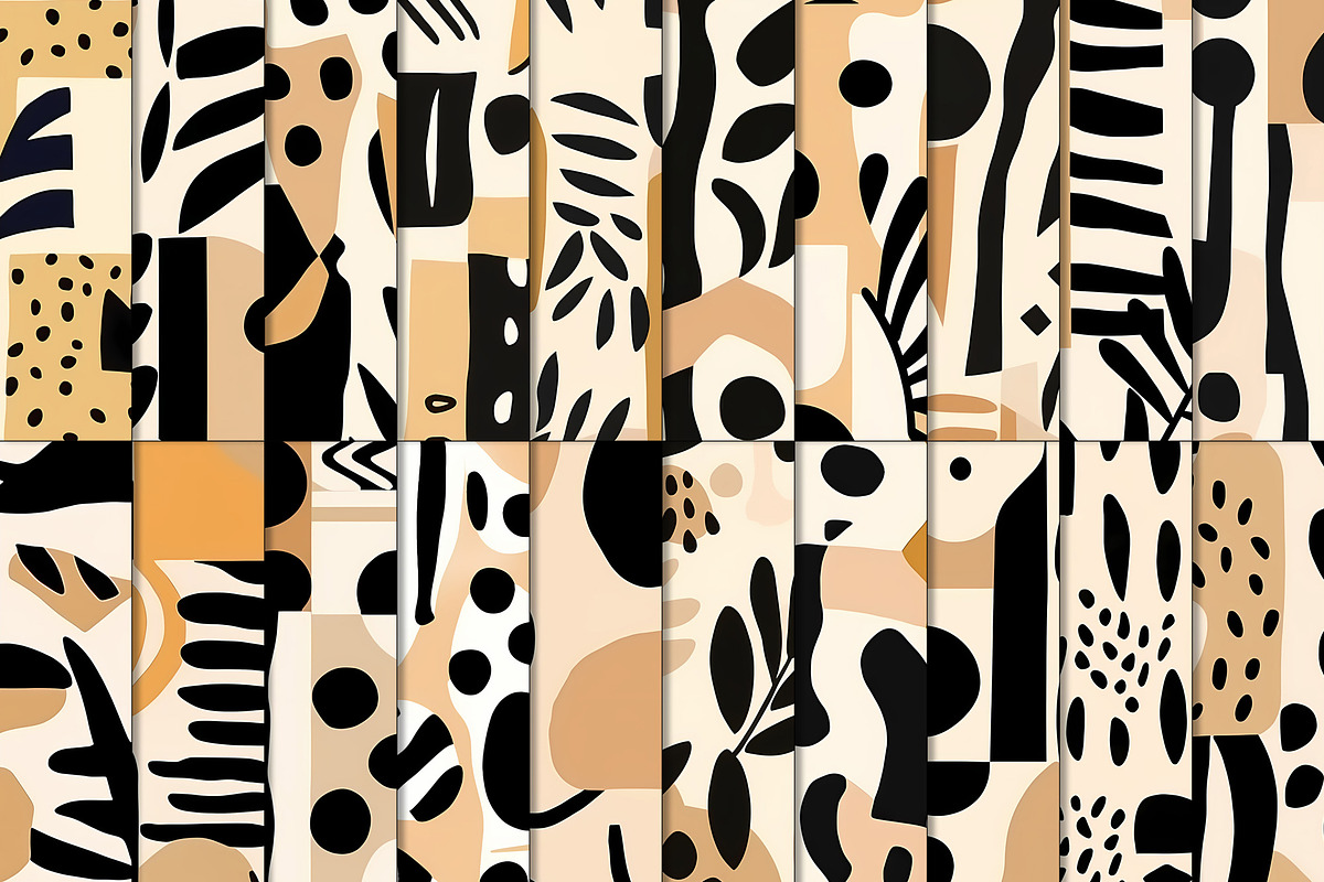 20 Seamless Matisse-style Patterns, a Pattern Graphic by Nordic Design (Photo 9 of 9)
