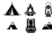 Camping Adventure Silhouette Icon, an Illustration by Artivon (Thumbnail 31 of 51)