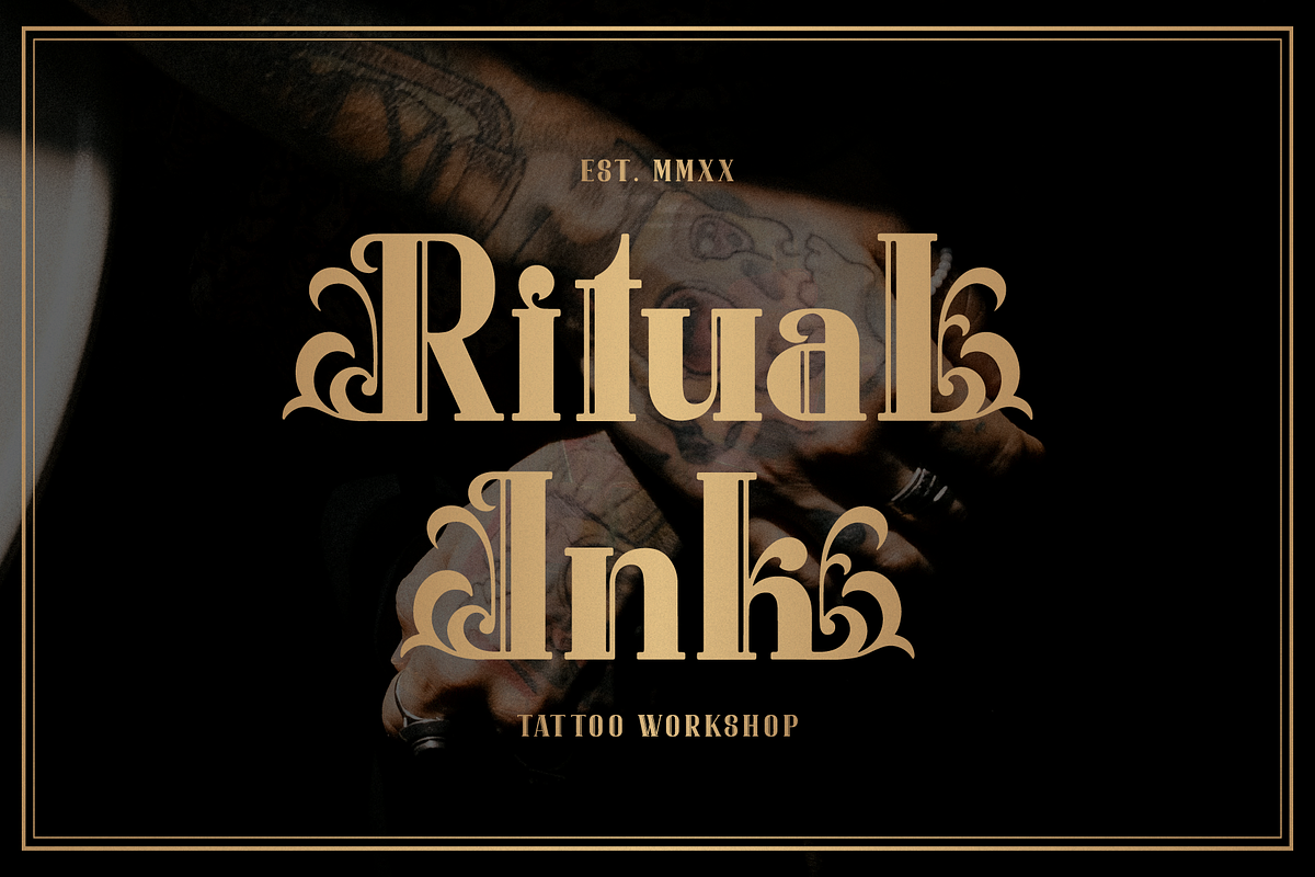 Belmotha Majoris Display Decorative, a Blackletter Font by Denustudios (Photo 4 of 12)
