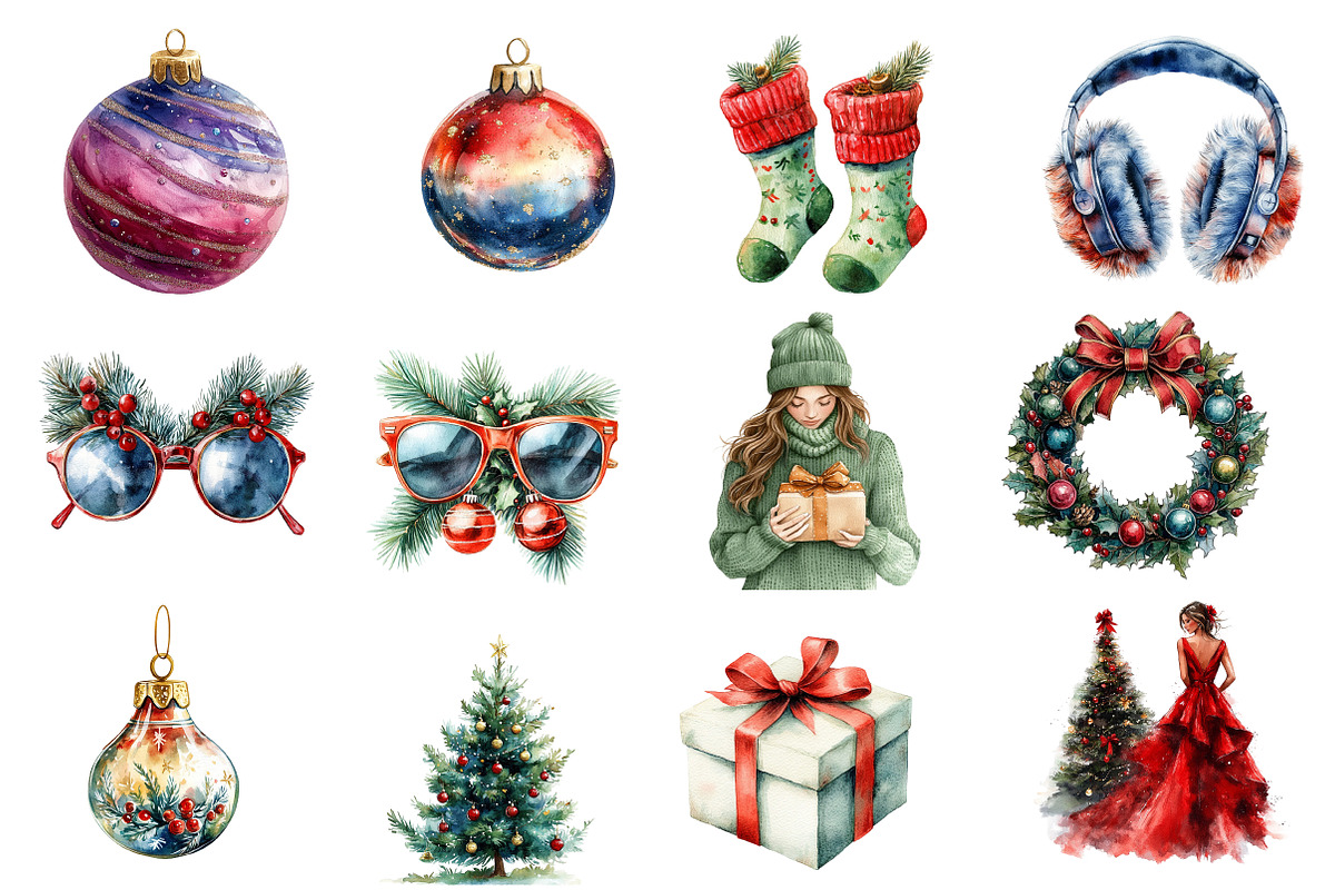 Coquette Christmas Clipart, an Illustration by Designworld (Photo 3 of 5)