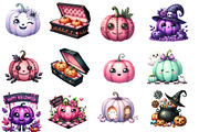 Pastel Goth Halloween Pumpkin PNG, an Illustration by Designworld (Thumbnail 2 of 6)