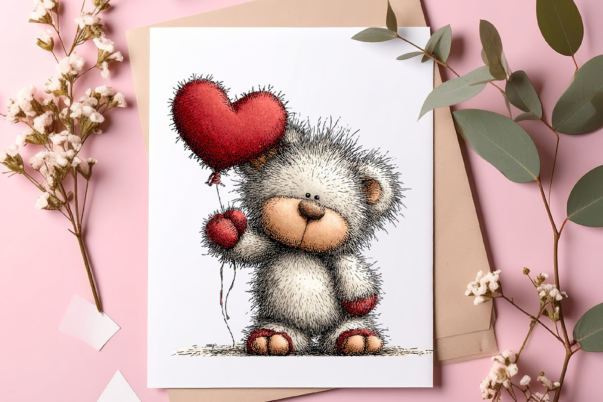 Valentine Teddy PNG Set, an Illustration by SinaCreation (Photo 8 of 11)