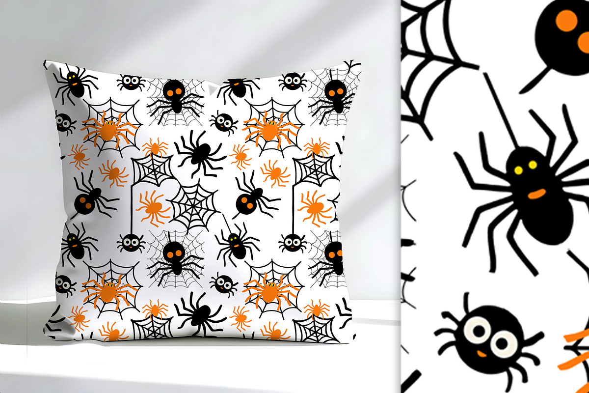 Halloween Spiders and Webs Seamless, a Pattern Graphic by Sharon Schwalbe (Photo 1 of 4)
