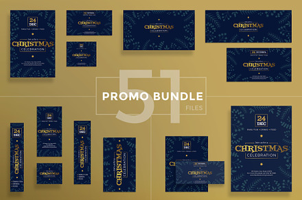 Promo Bundle | Christmas Celebration, a Poster Template by Amber Graphics