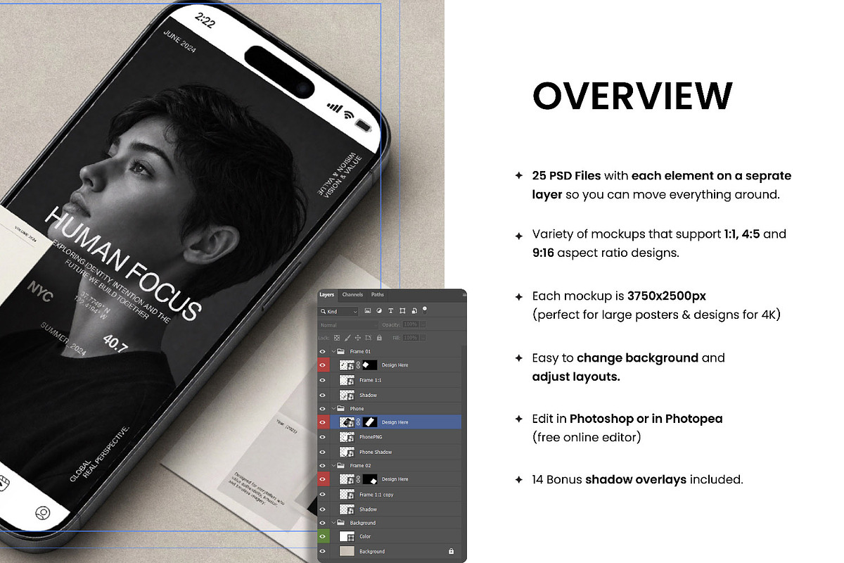 EDITION - Social Media Mockups, an iPhone Mockup by AndrewPixel (Photo 2 of 15)